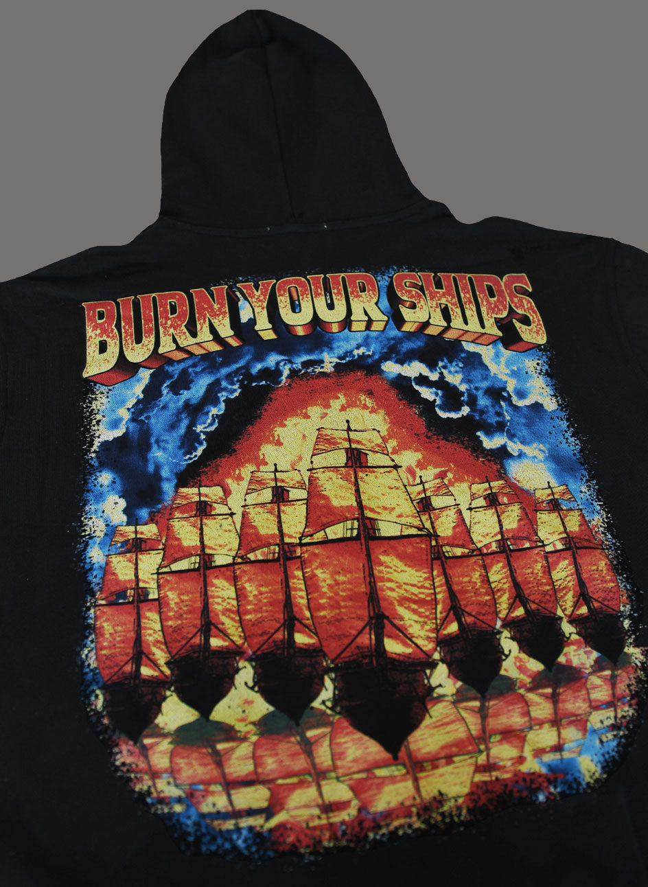 BLACK HOODIE - BID x Burn Your Ships